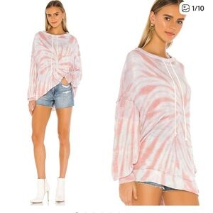 We The Free Pastel Tie-Dye best catch Hoodie long sleeve